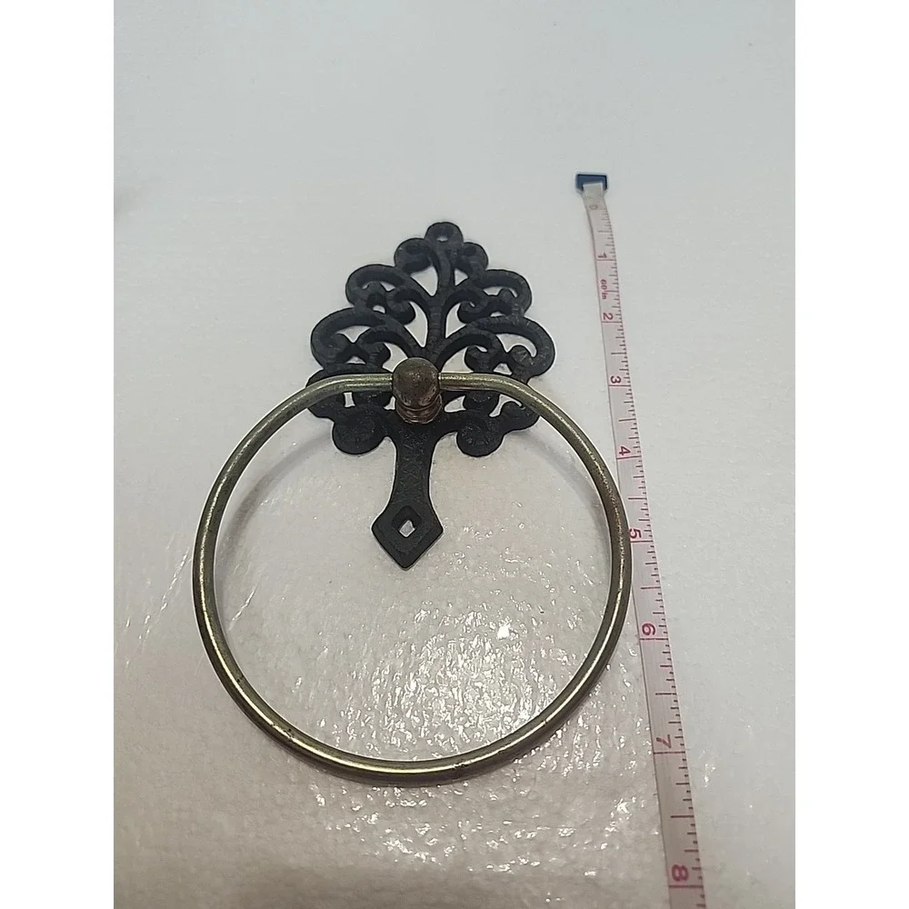 Art Nouveau Tree of Life Towel Ring Cast Iron